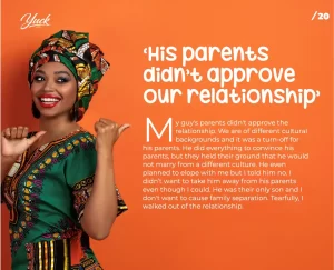 his parents didnt apprive our relationship