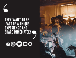 they want to be part of unique experience